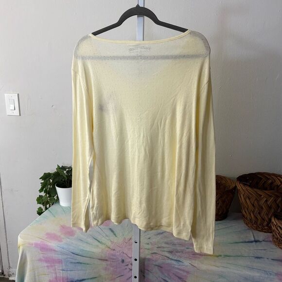 LOONEY TUNES women’s 3X butter yellow Long Sleeve Shirt TWEETY BIRD - Picture 5 of 5